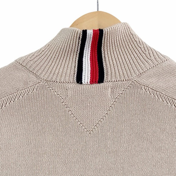 Tommy Hilfiger Cardigan Sweater Full Zip Beige Cream Off White Size Men's Small - Picture 8 of 12